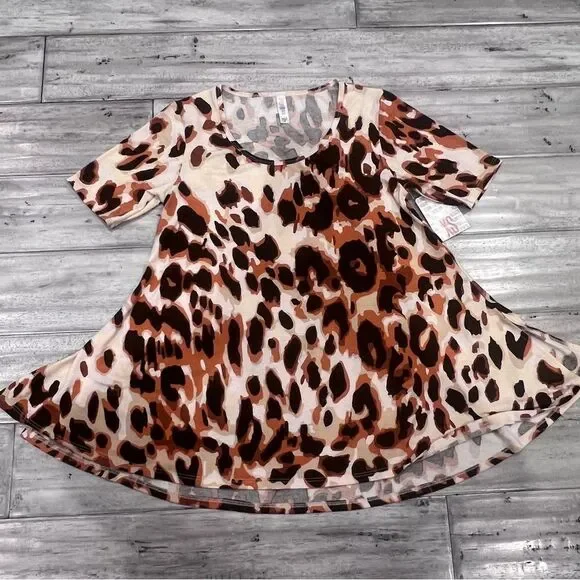 Vintage Y2K Rare LuLaRoe Leopard Animal Print Perfect Tee XS - Picture 7 of 7